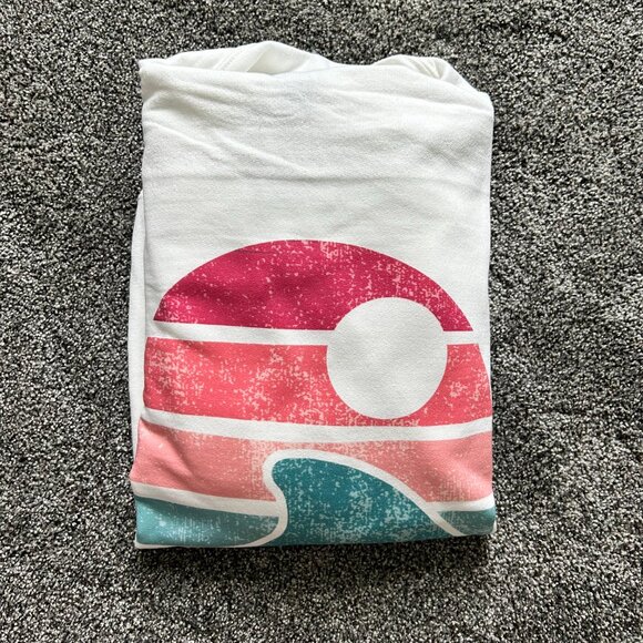 NWT Wave Hoodie by Loopty Loo Designs Size Large White Hooded Sweatshirt - Picture 3 of 5